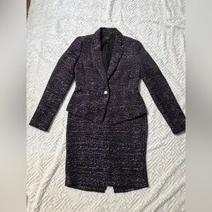 Ann Taylor Tweed Jacket & Skirt Set Size 0 New